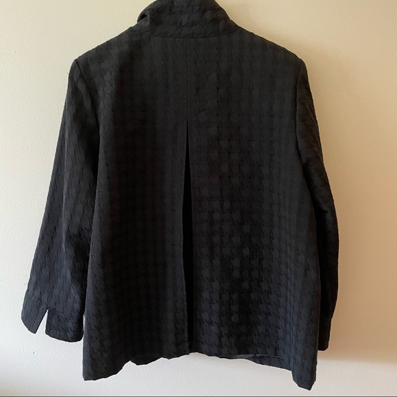 Linea by Louis Dell’Olio Black Houndstooth Texture Jacket - Picture 2 of 10